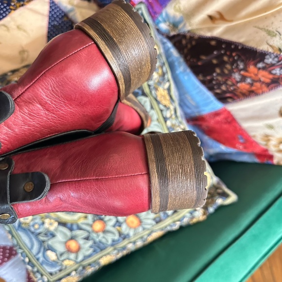 Red leather boots - BUENO size US9 EU39 / Red boots - Picture 10 of 15